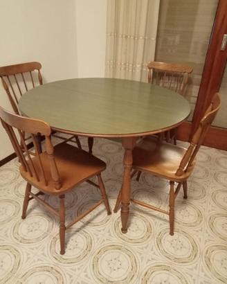 Tavolo rotondo allungabile + 4 sedie