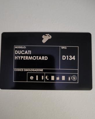 Documento Omologazione Scarico/Terminale moto