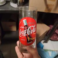 Bicchieri coca cola vetro e plastica con cannuccia