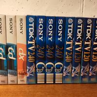 Lotto 15 cassette VHS da registrazione 