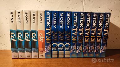 Lotto 15 cassette VHS da registrazione 