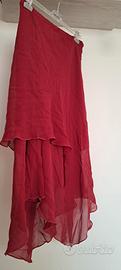 Gonna rossa di seta