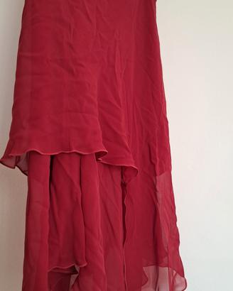Gonna rossa di seta