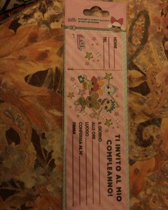 Inviti compleanno lol surprise