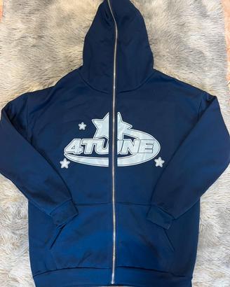 Felpa Full Zip 4Tune Blu Taglia M - Streetwear Y2K