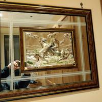 Quadro cavalli in argento