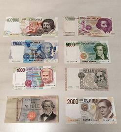 Lotto Completo Banconote Lire Italiane
