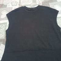 Felpa nera smanicata