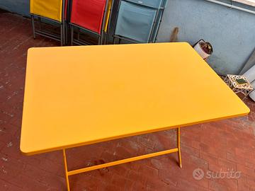 Tavolo da 6 posti e sei sedie tela palstificata