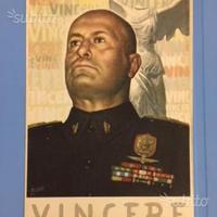 Cartolina VINCERE Benito Mussolini "DVCE D'ITALIA"