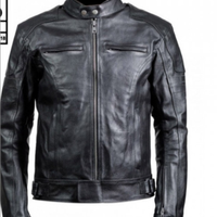 Giacca moto pelle Carburo KRONOS CE certificata Ne
