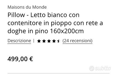 LETTO CONTENITORE NUOVO DELLA MAISON DU MONDE