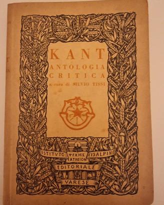 Kant – Antologia critica, a cura di Silvio Tissi