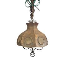 lampadario  brutalista anni 60 in ottone