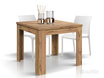 Tavolo a libro bianco e rovere rustico