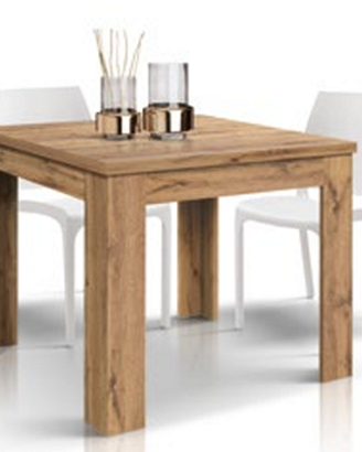 Tavolo a libro bianco e rovere rustico