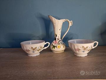 Set Vintage Tazze da the e Vaso