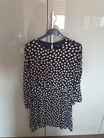Vestito stoffa Marca Zara nero a pois