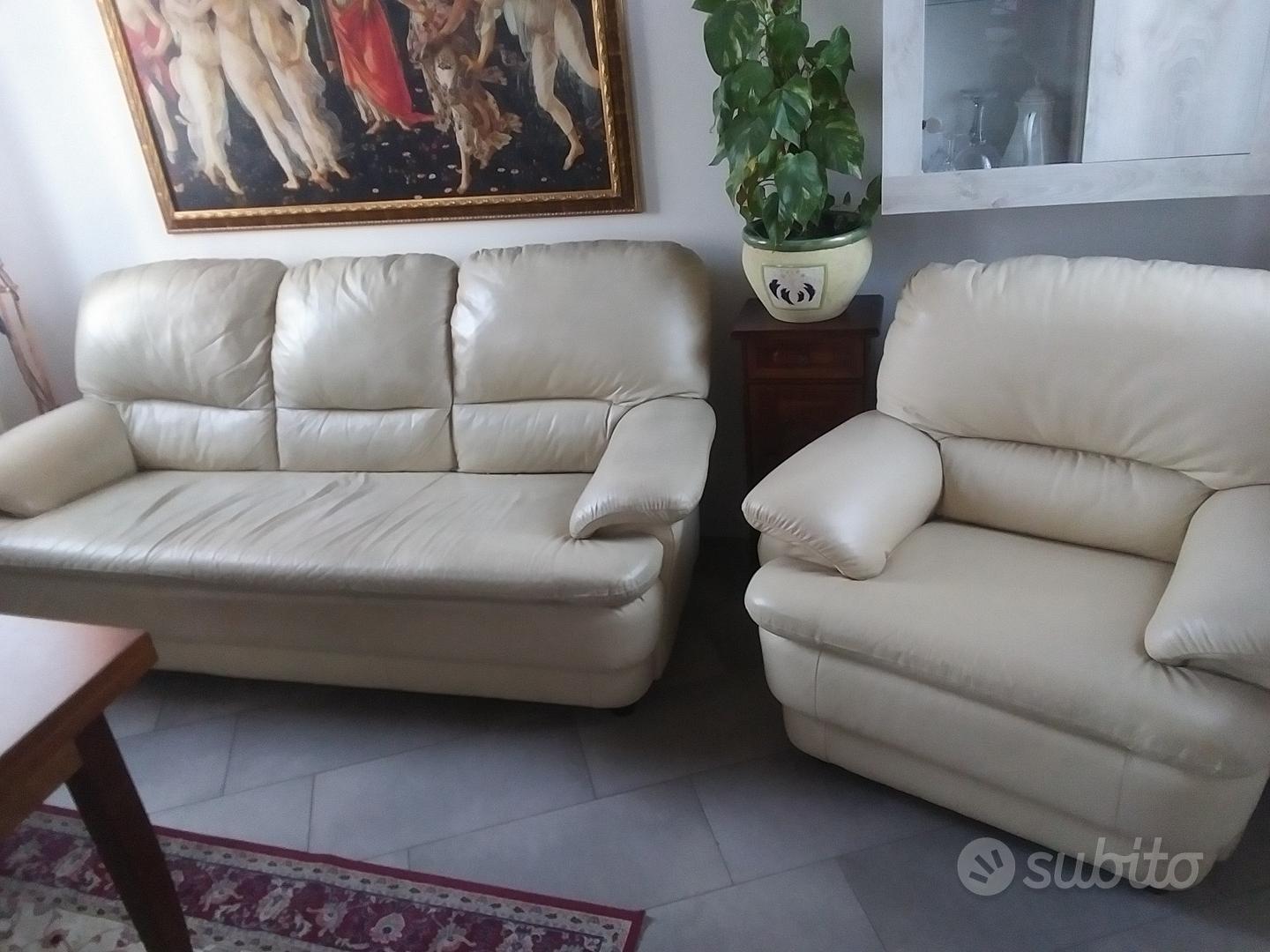 divano e poltrona in pelle - Arredamento e Casalinghi In vendita a Venezia