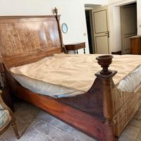 Letto matrimoniale antico 1800 legno massello