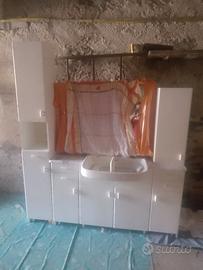 Mobile da bagno Branchetti- bianco effetto legno