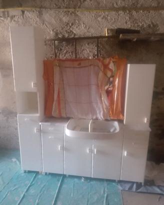 Mobile da bagno Branchetti- bianco effetto legno