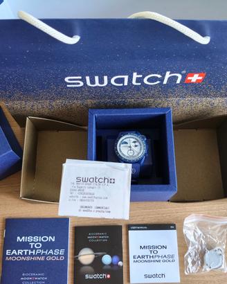 omega x swatch moonshine gold "luna del castoro"