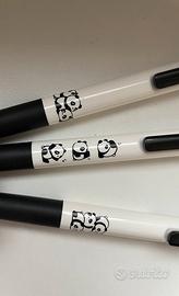 Set di 3 penne panda
