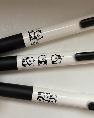 Set di 3 penne panda