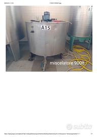 agitatore acciaio 900 litri per alimenti