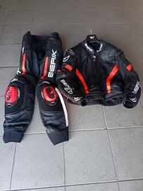Tuta in pelle da moto a due pezzi