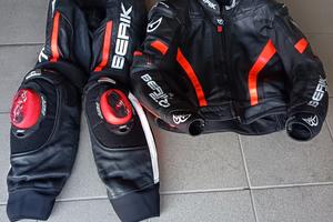 Tuta in pelle da moto a due pezzi