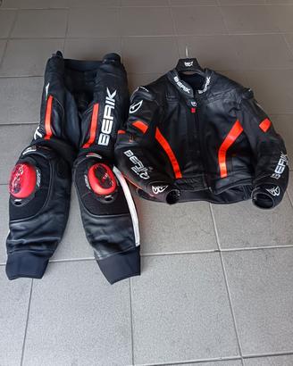 Tuta in pelle da moto a due pezzi