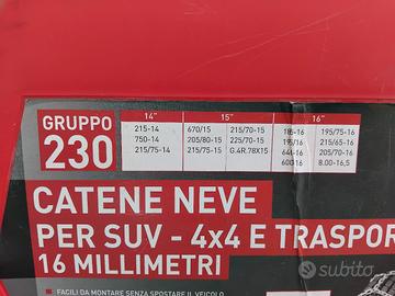 Catene neve 16" NUOVE  Dacia Duster e altro