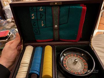 Roulette vintage con valigetta anni 50-70