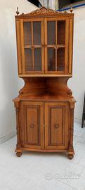Angoliera a credenza ad angolo in legno massello d