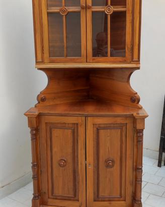 Angoliera a credenza ad angolo in legno massello d
