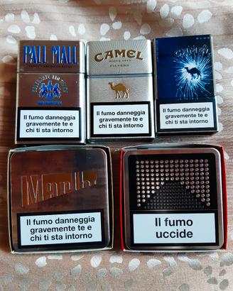 Lotto porta pacchetti metallo/plastica vintage