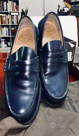 Church mocassino pelle blu