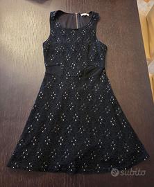 Vestito corto in pizzo nero