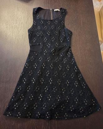 Vestito corto in pizzo nero