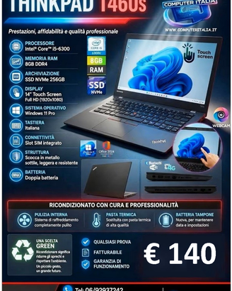 Lenovo 14" Touch i5/8GB/ SSD Nvme WIN11 PRO SIM 4G