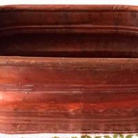 ANTICA FIORIERA RETTANGOLARE IN RAME