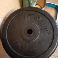 dischi ghisa gommati 10 kg pesi palestra