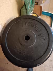 dischi ghisa gommati 10 kg pesi palestra
