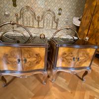 Comodini vintage anni’50 noce /radica