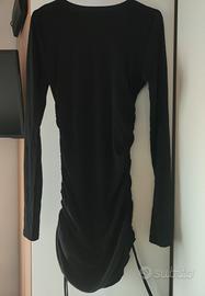 Vestito a costine nero, brand Hollister