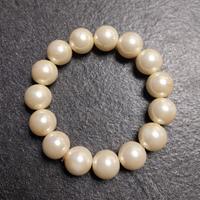 Braccialetto perle bianche grandi