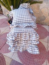 4 copri cuscini sedia shabby
