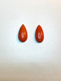 Coppia gocce corallo naturale